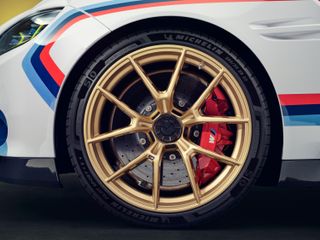 Detail of car wheel on BMW 3.0 CSL