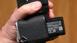 A photograph of the Sony A7C II battery