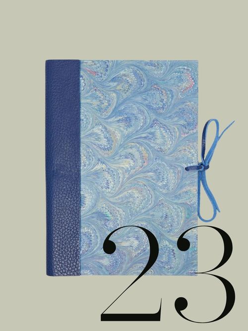 Hand-Marbled Leather Bound Notebook