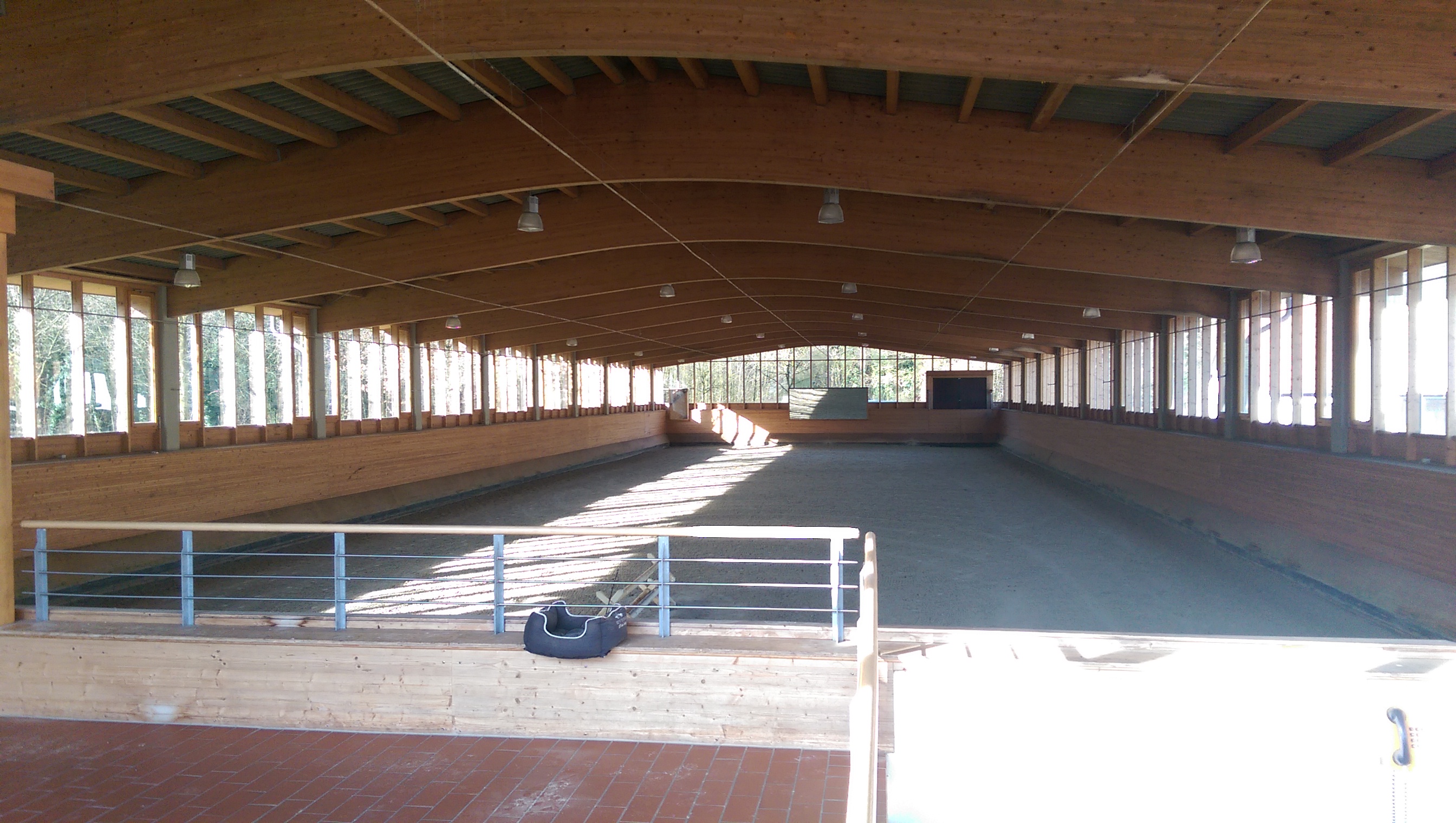 The beautiful, light-filled indoor school at Westfalenhof