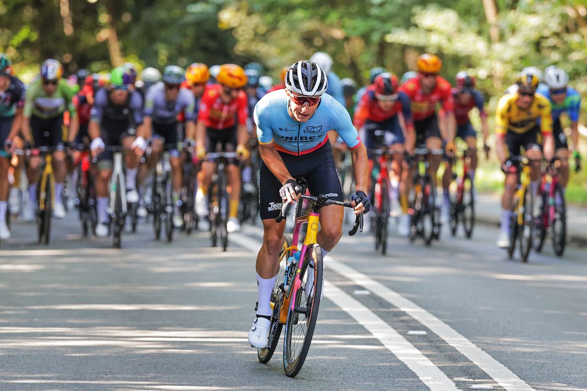 Picture by Alex Whitehead/SWpix.com - 03/09/2023 - Cycling - 2023 Tour of Britain - Stage 2: Wrexham to Wrexham (109.9km) - Abram Stockman of Team TDT Unibet Cycling