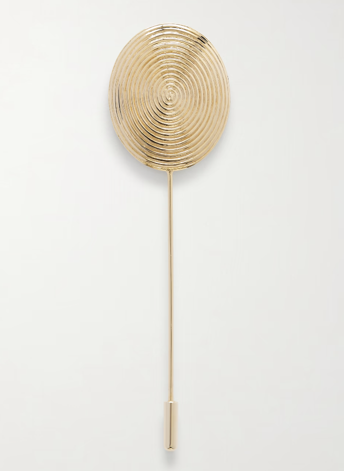 LI&amp;Eacute; STUDIO, The Elo gold-plated brooch