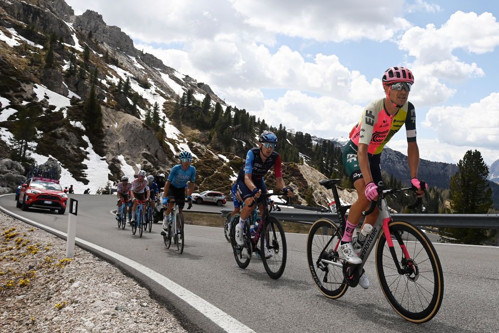 TRE CIME DI LAVAREDO ITALY MAY 26 Magnus Cort of Denmark and Team EF EducationEasyPost competes in the breakaway during the 106th Giro dItalia 2023 Stage 19 a 183km stage from Longarone to Tre Cime di Lavaredo 2307m UCIWT on May 26 2023 in Tre Cime di Lavaredo Italy Photo by Tim de WaeleGetty Images
