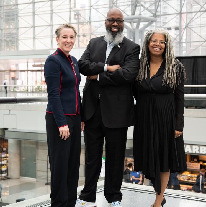 Left to right: Ulrike Schwarz, Renard T. Jenkins, and Leslie Gaston-Bird.