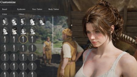 The character customization menu added by Khione96's Character Creator mod for Crimson Desert.