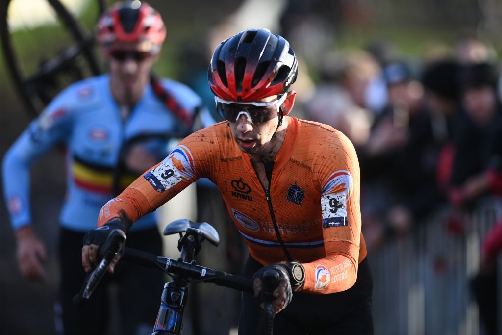 Dutch Lars Van Der Haar pictured in action during the Men elite race at the European Championships cyclocross cycling in Wijster The Netherlands Sunday 07 November 2021 BELGA PHOTO DAVID STOCKMAN Photo by DAVID STOCKMANBELGA MAGAFP via Getty Images