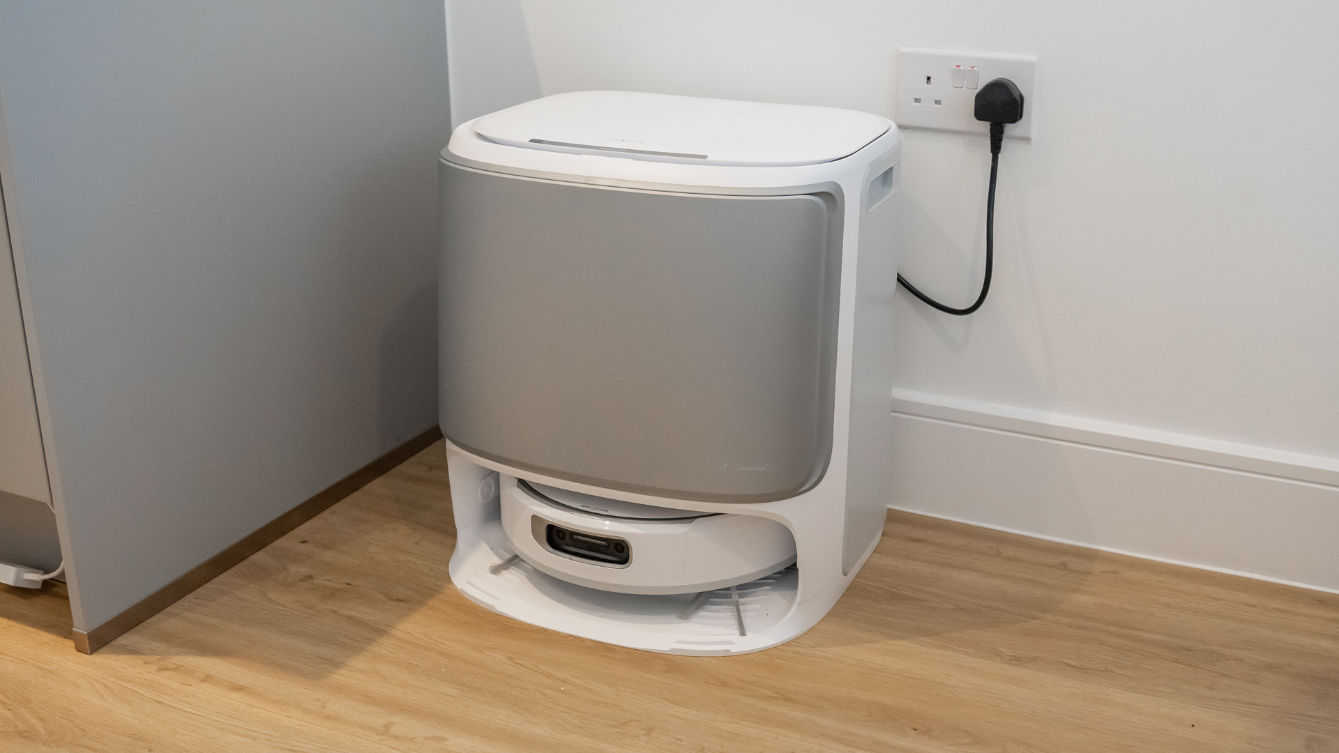 Narwal Flow robot vacuum in its dock