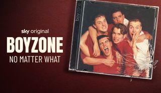 Boyzone No Matter What key art of CD cover featuring the band