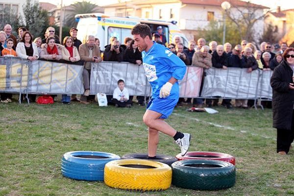 Luca Paolini surely prefers the bicycle to running through tires.
