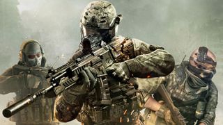 Soldiers carrying assault rifles in Call of Duty: Warzone