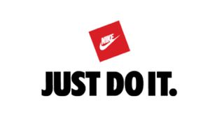 Nike logo and Just Do it slogan