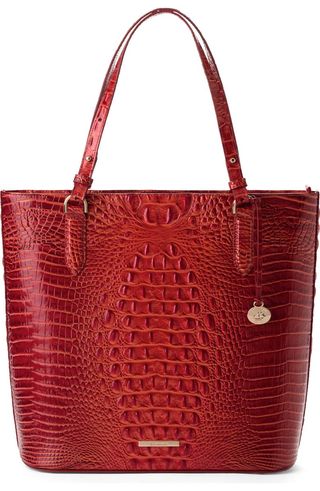 Ezra Croc Embossed Leather Tote