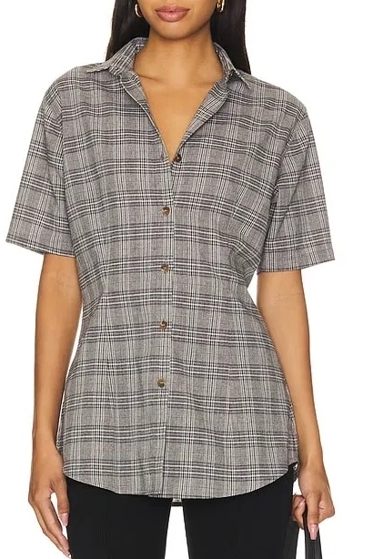 Apres Studio, Plaid Tailored Shirt