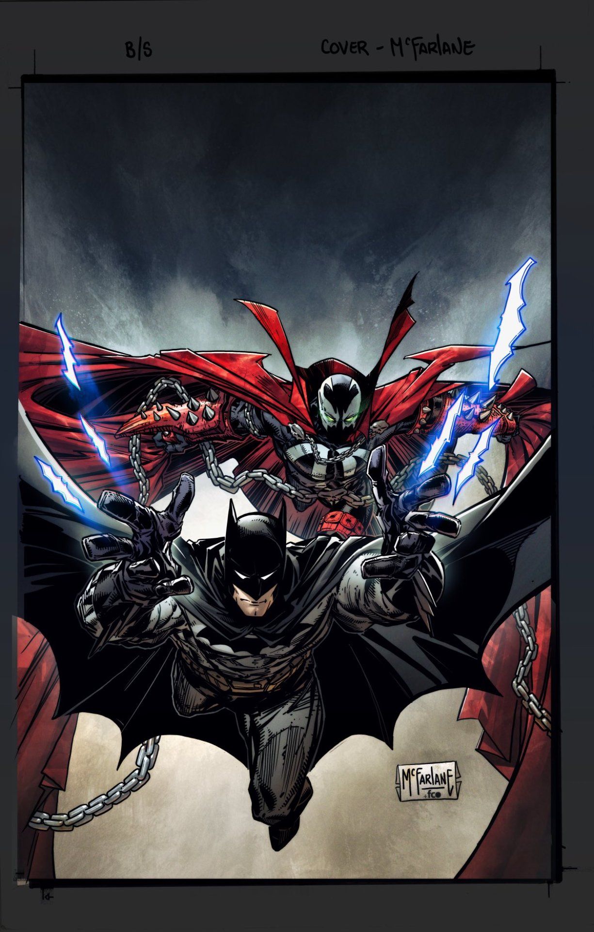 Batman/Spawn #1 covers