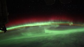 Stunning aurora displays photographed from the International Space Station.