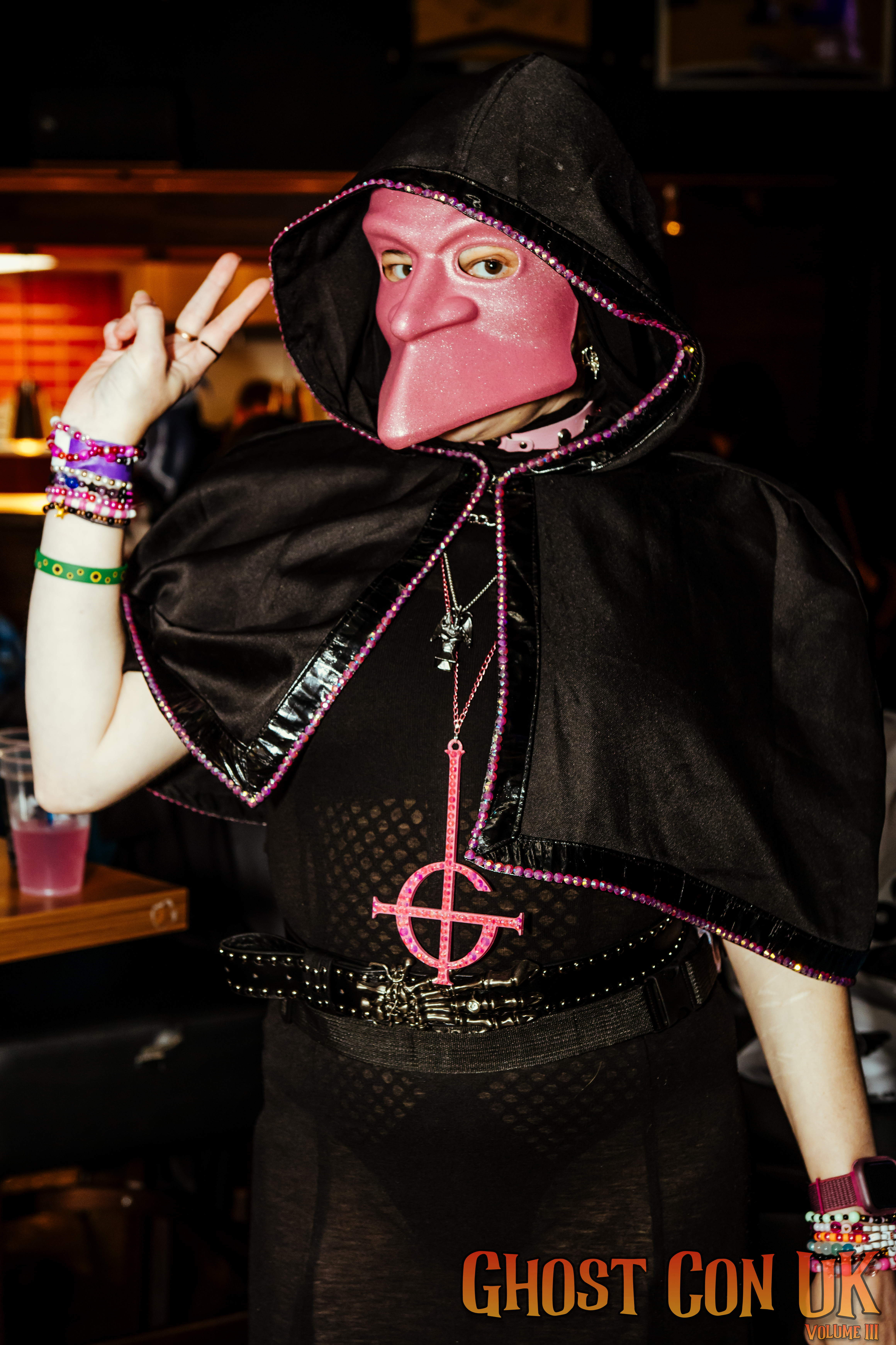 Fans dressed up as various Ghost characters