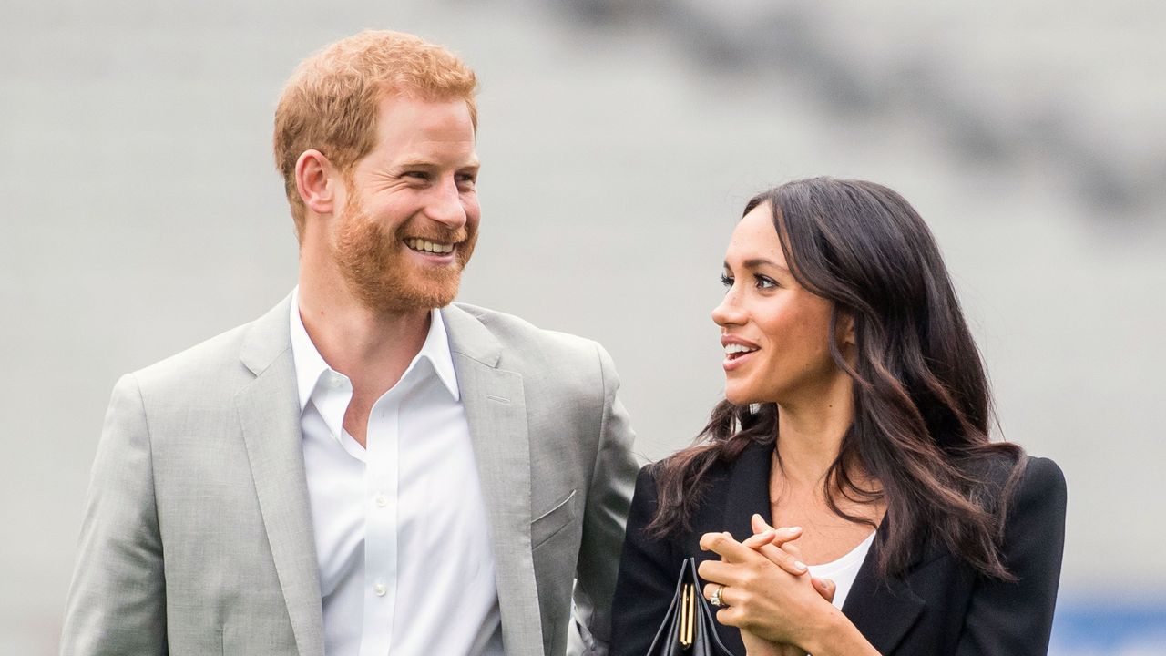 dublin, ireland july 11 prince harry, duke of sussex and meghan, duchess of sussex visit croke park, home of ireland&#039;s largest sporting organisation, the gaelic athletic association on july 11, 2018 in dublin, ireland photo by samir husseinsamir husseinwireimage