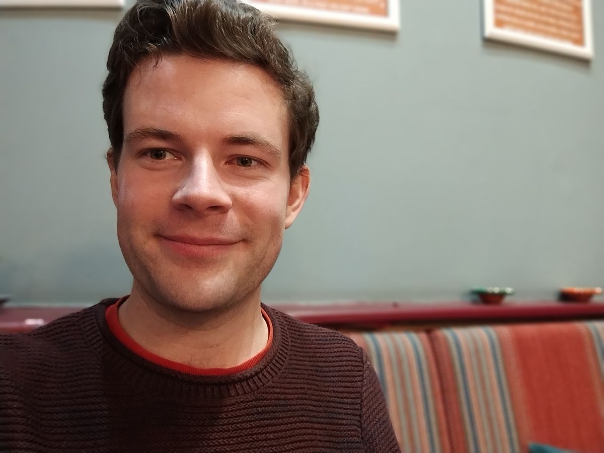 A selfie on the Moto G84