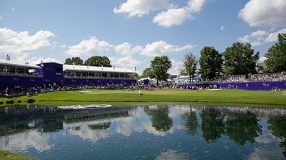 A view of the 18th green at TPC Southwind