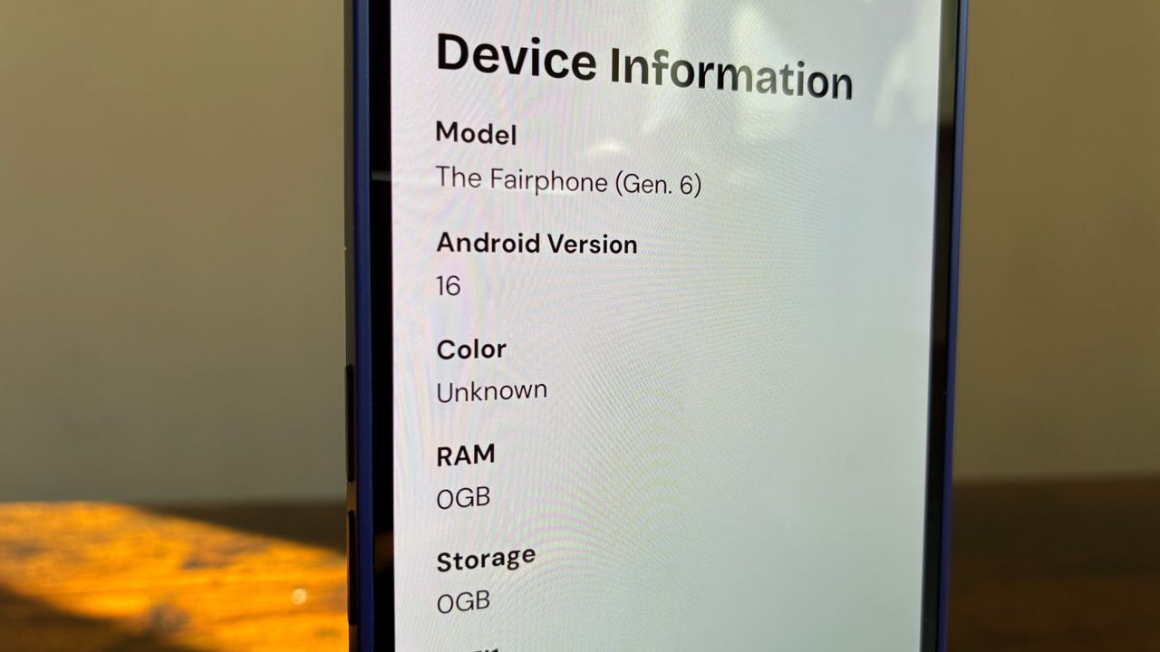 The Fairphone Gen6+ on a desk