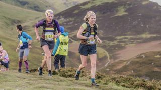 Nicky Spinks and Helen Elmore at the Fell Running Relays 2022