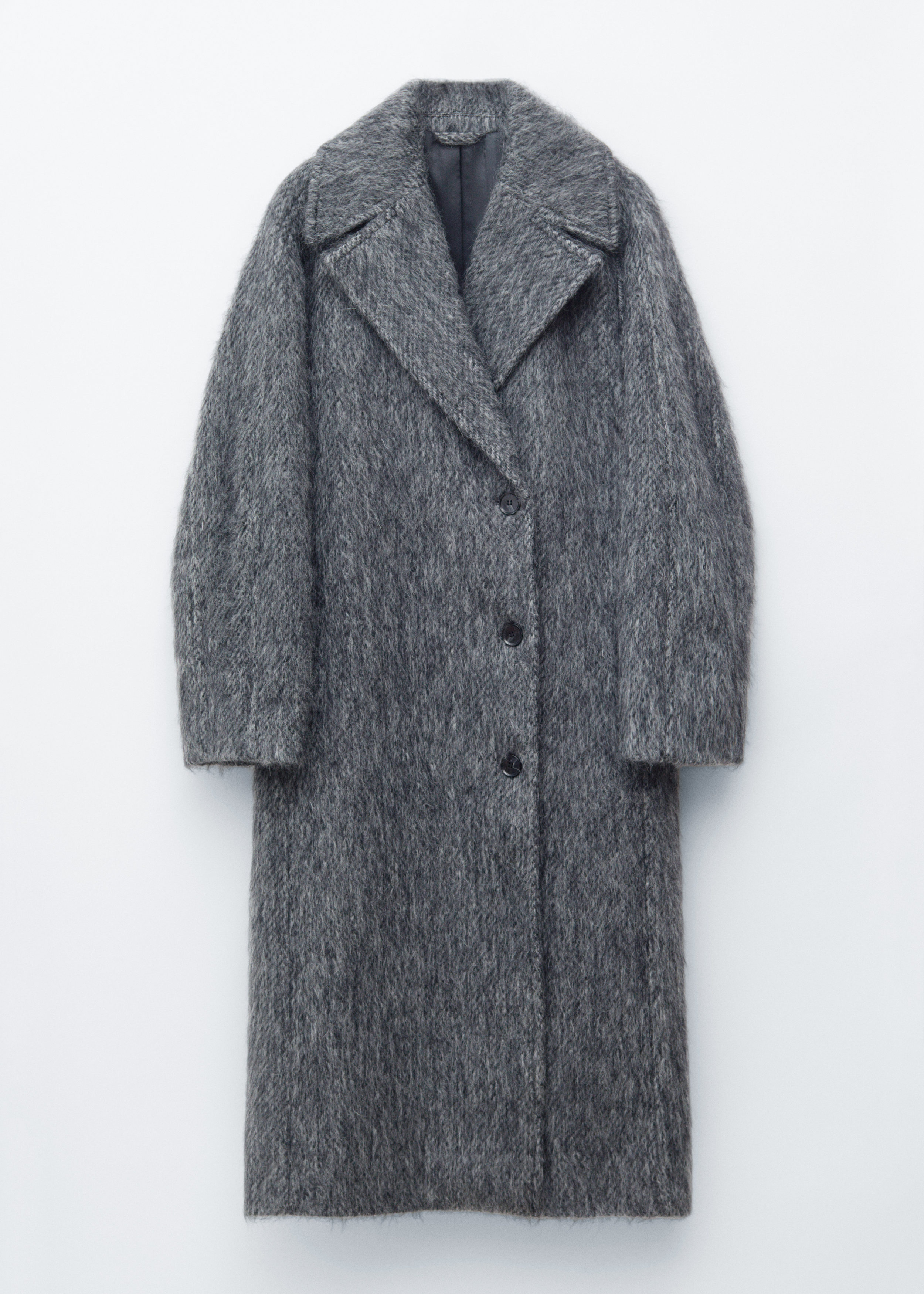Brushed Wool-Blend Coat