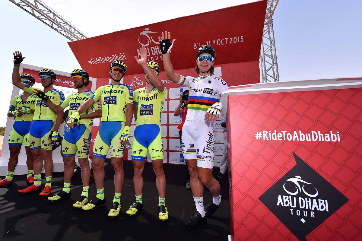 The Tinkoff-Saxo team sign on