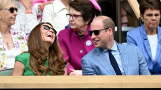 london, england july 10 catherine, duchess of cambridge and prince william, duke of cambridge attend wimbledon championships tennis tournament at all england lawn tennis and croquet club on july 10, 2021 in london, england photo by karwai tangwireimage