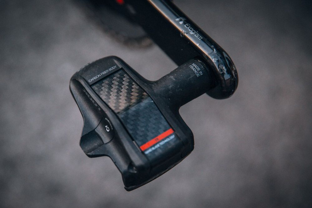 The LOOK Keo Blade pedals come in the three different cleat resistance options - Phil has selected the 16 guage pedal.