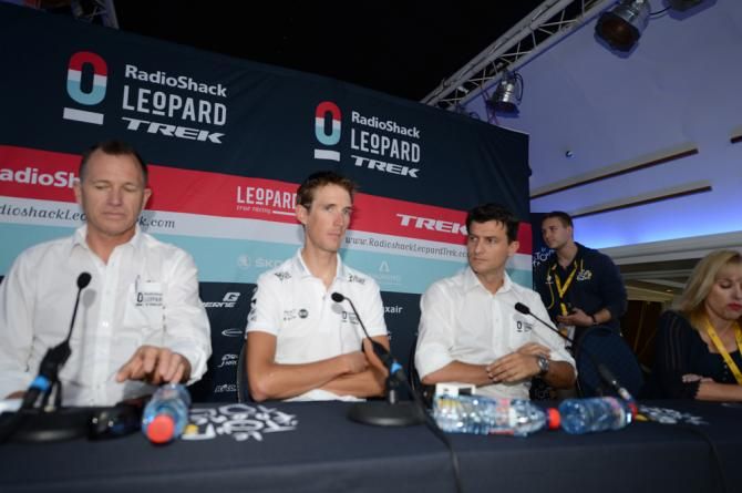 Andy Schleck (RadioShack Leopard) takes centre stage