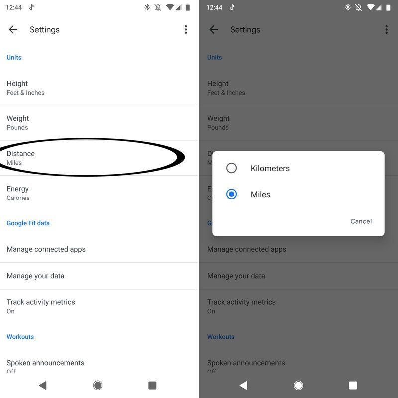 How to measure distance in miles or kilometers in Google Fit | Android ...