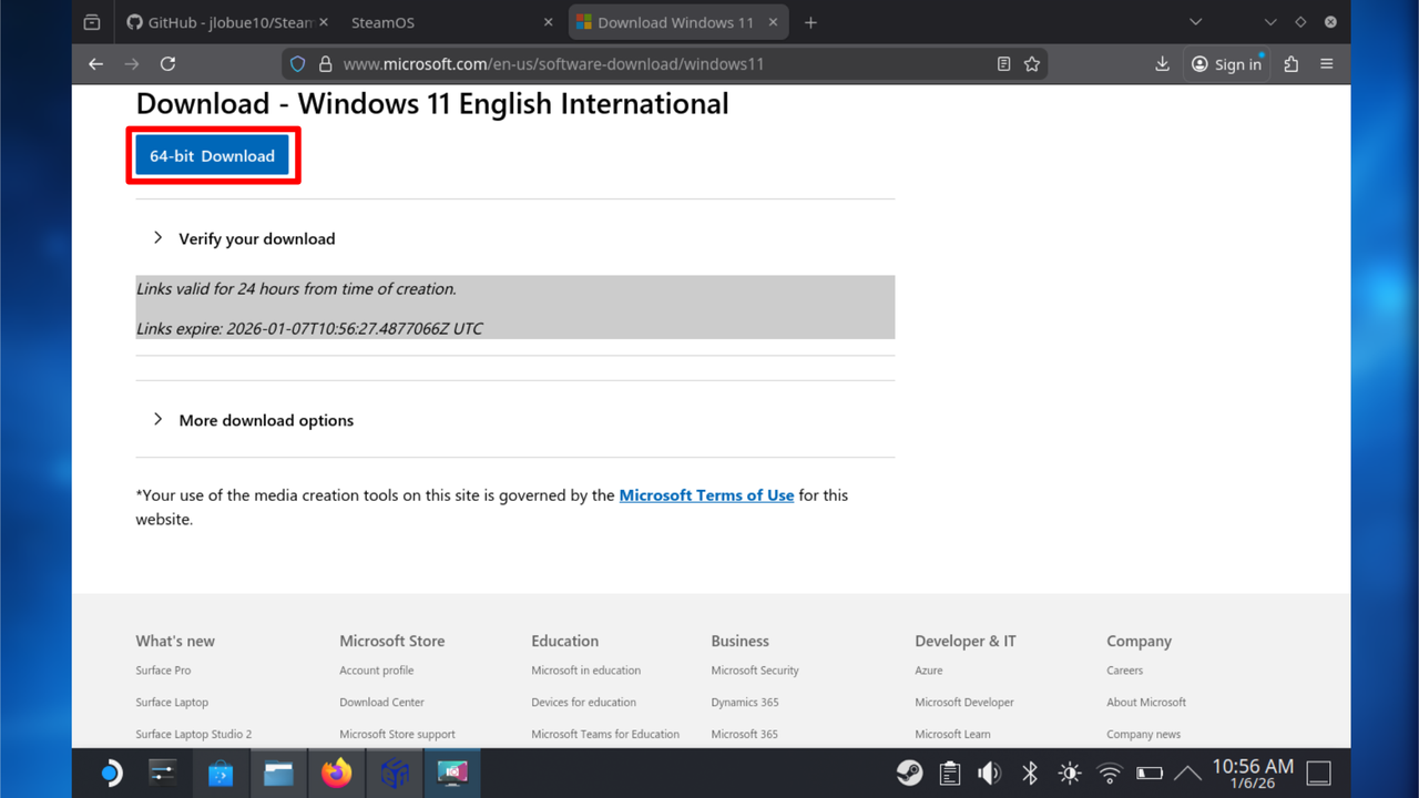 Downloading Windows 11