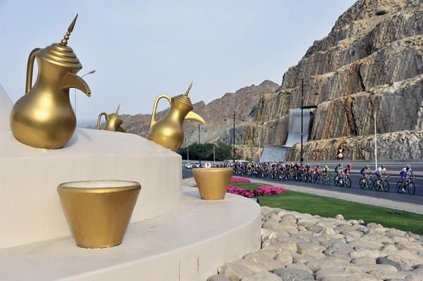 Action from stage 4 at the Tour of Oman.