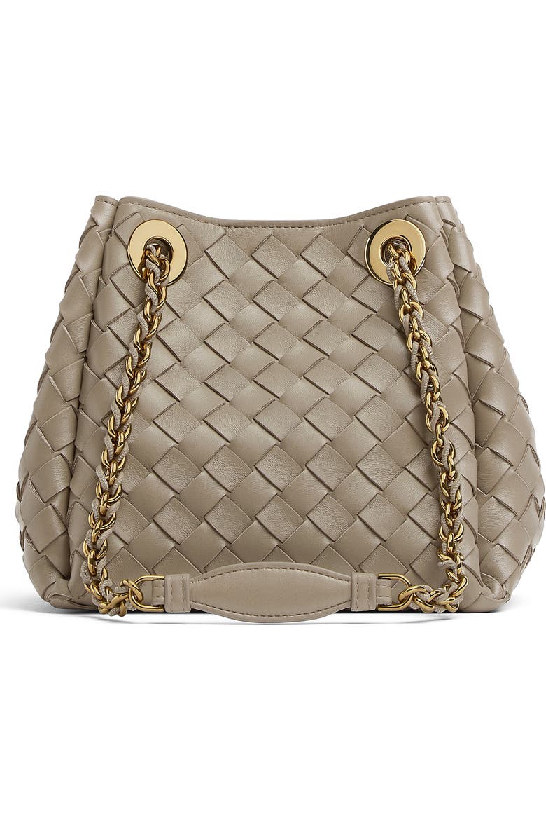 Small Parachute Chain Intrecciato Leather Shoulder Bag