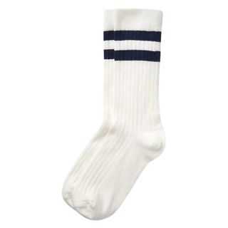 The White Company Organic Cotton Ribbed Stripe Socks