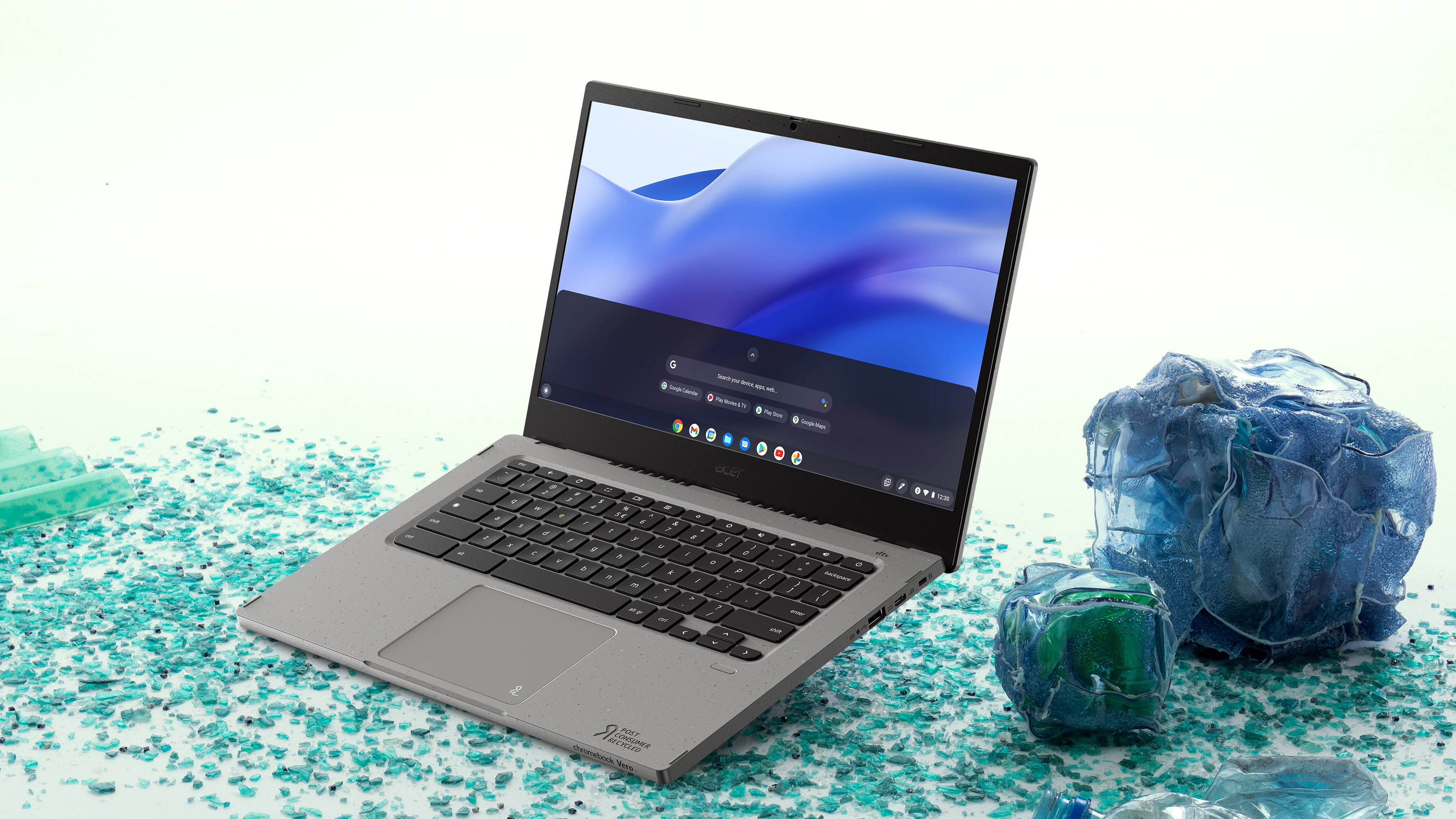 Acer Chromebook Vero 514 promo image showing laptop on white background