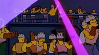 Gay steel workers in the episode "Homer's Phobia"