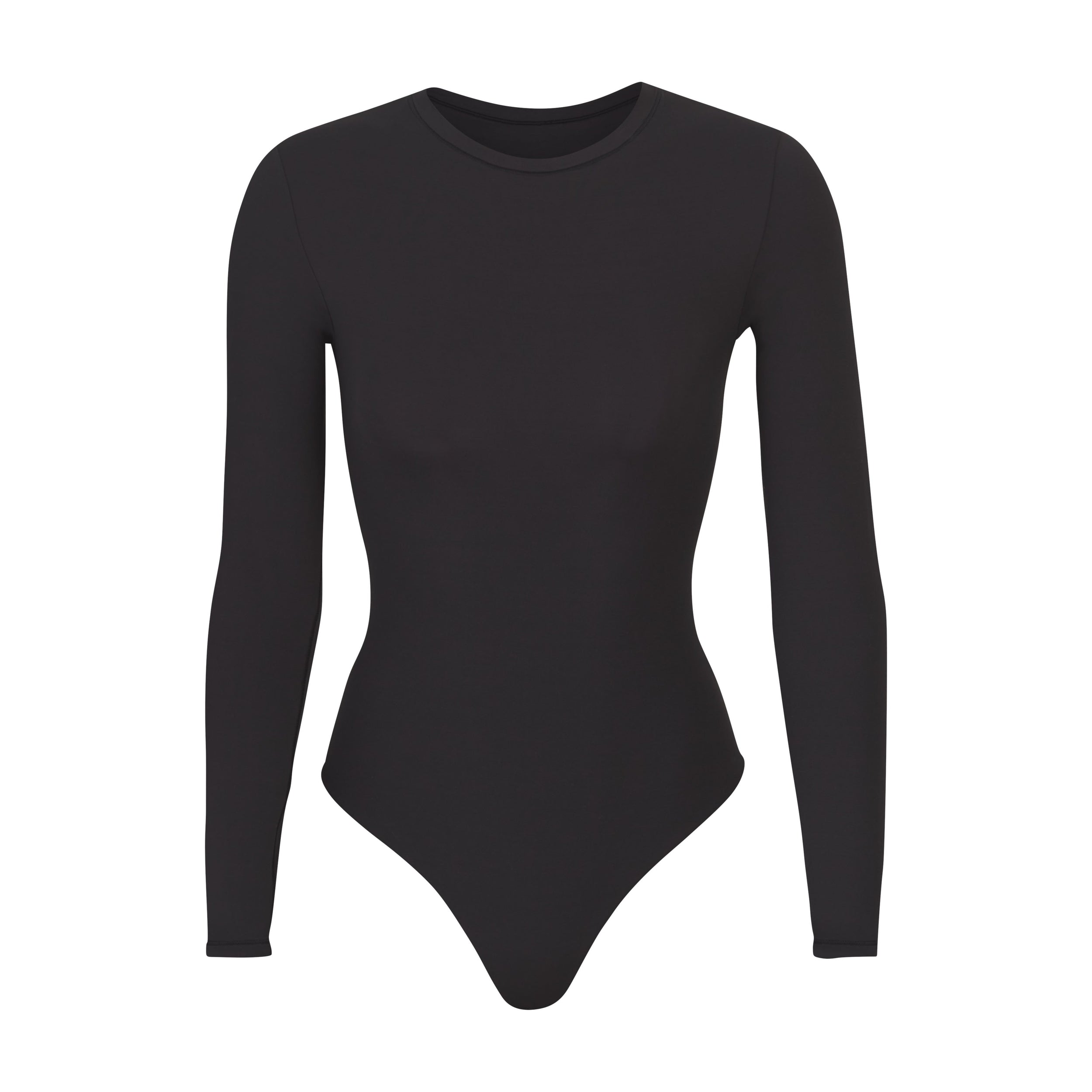 Fits Everybody Long Sleeve Crew Neck Bodysuit | Onyx | Xxs