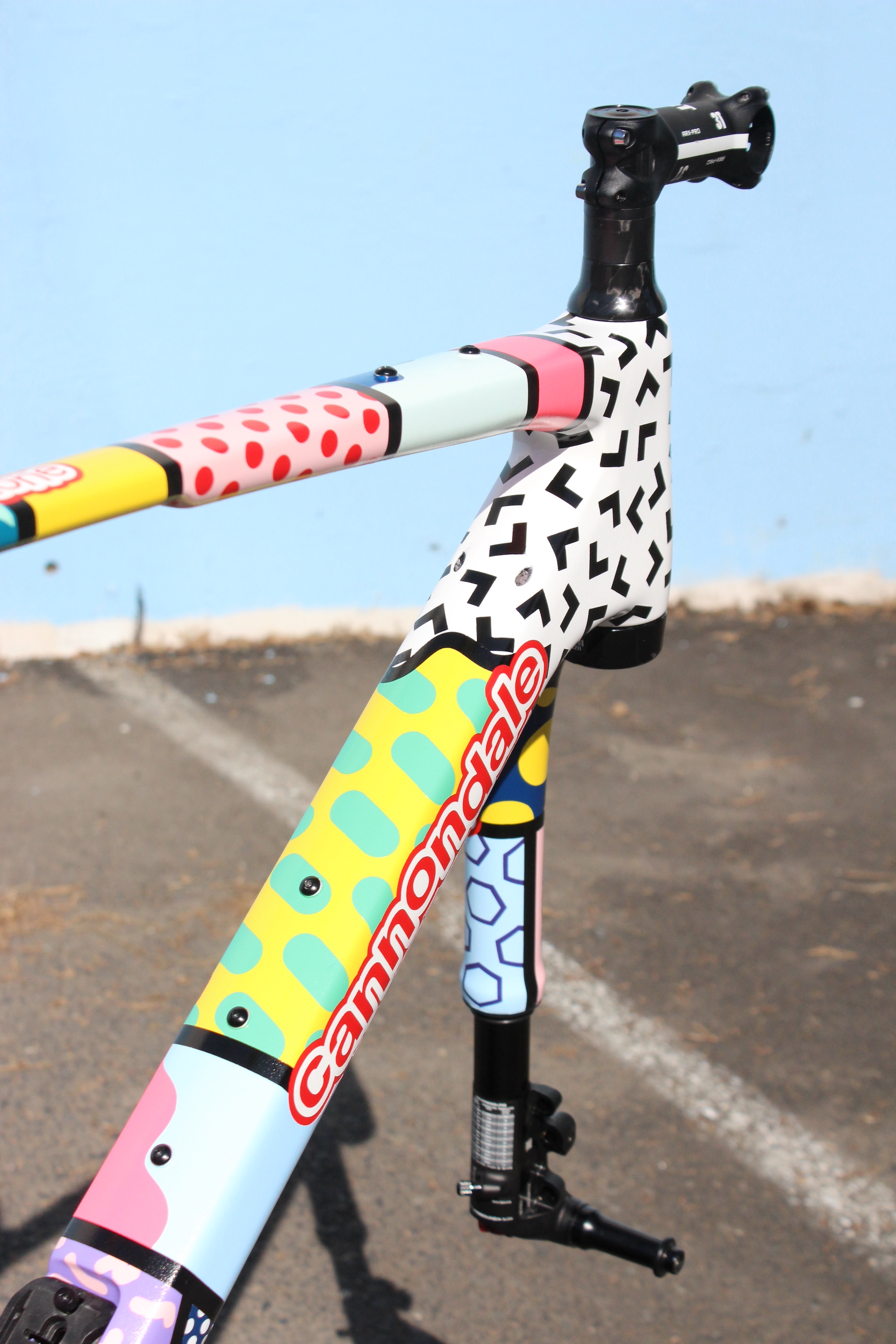 Rane Roatta's Cannondale Topstone LEfty painted by Dr Curtis Bullock