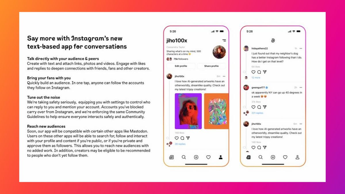 A look at Instagram&#039;s in-progress Twitter competitor.