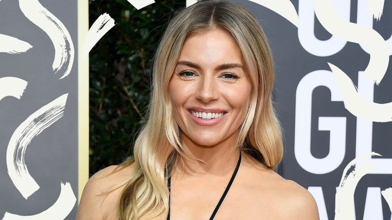 Sienna miller with one of the best summer hair colors, beachy blonde