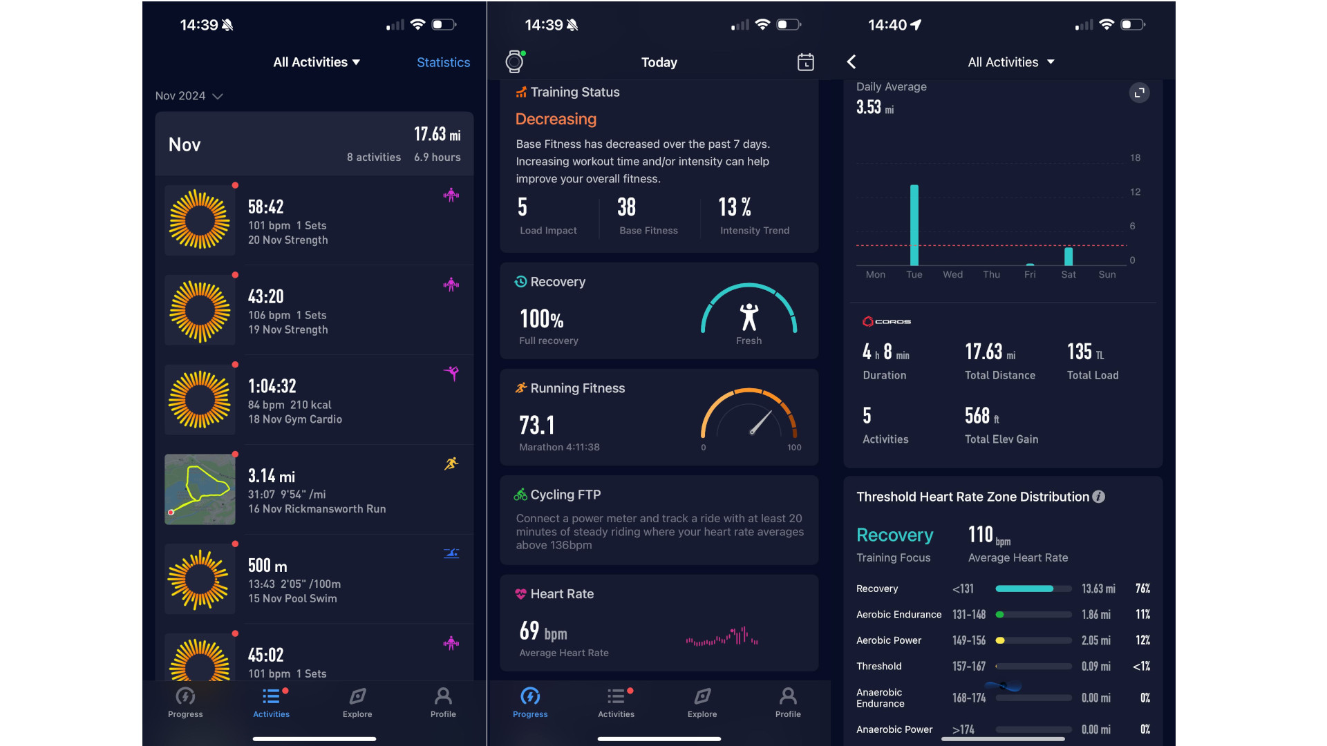 Coros Pace Pro app