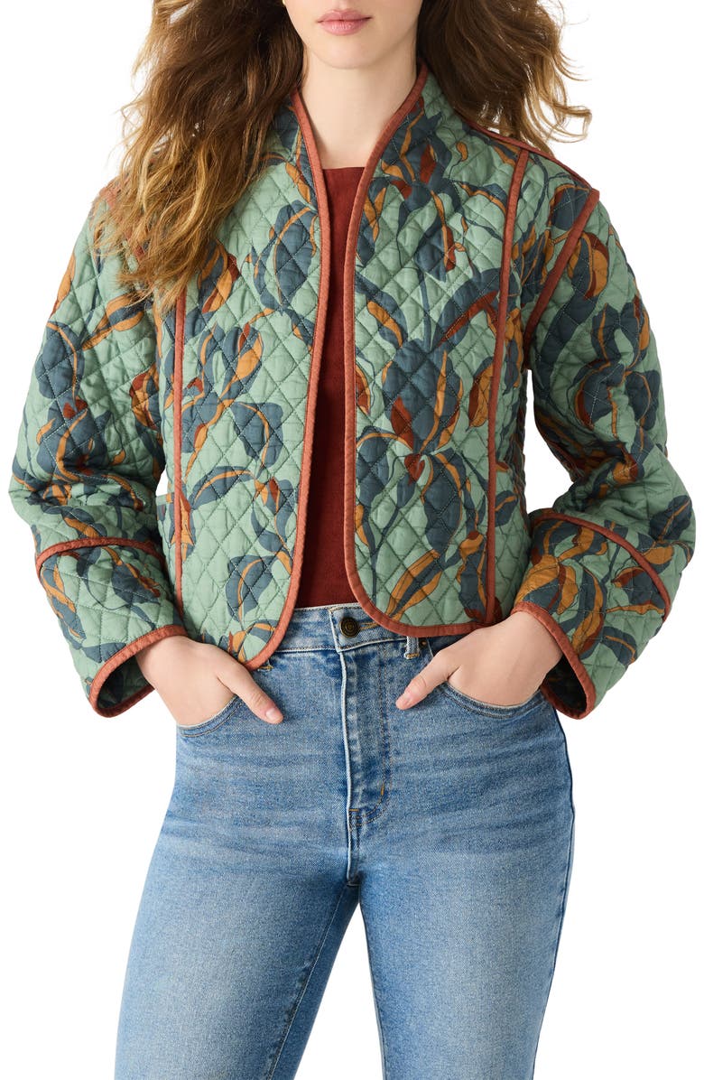 Adalynn Quilted Open Front Cotton Jacket