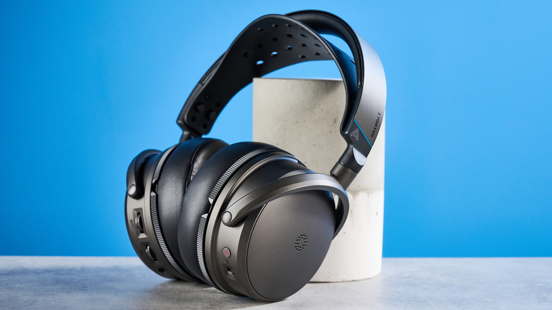 Audeze Maxwell 2 against a blue background