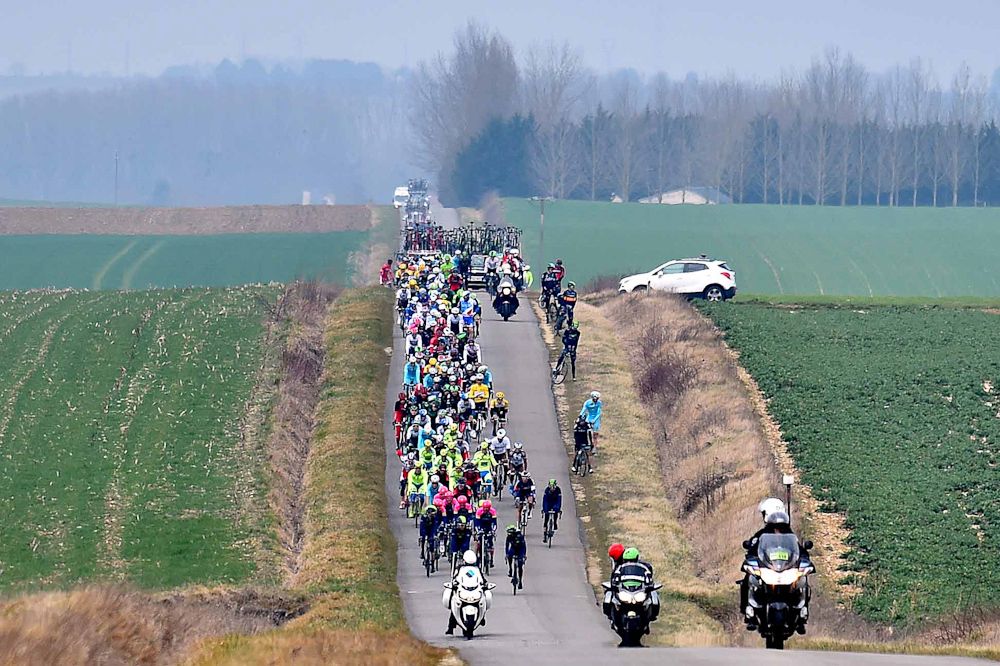 Rolling along in the French countryside.