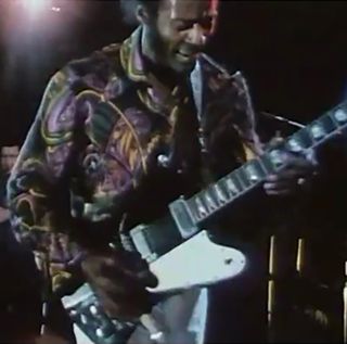Chuck Berry playing a 1964 Gibson Firebird