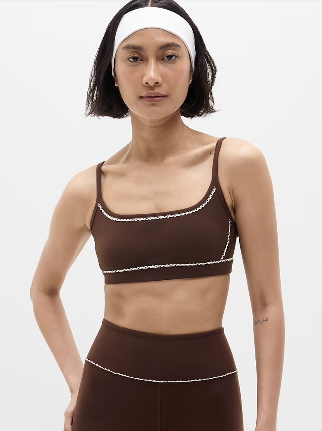 Athleta, Square Neck Picot Sports Bra A-C