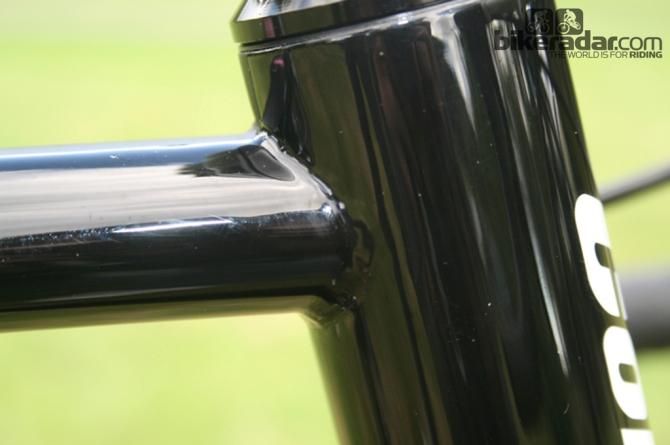 The TIG welding on the rolled frame tubes is exquisitely neat.