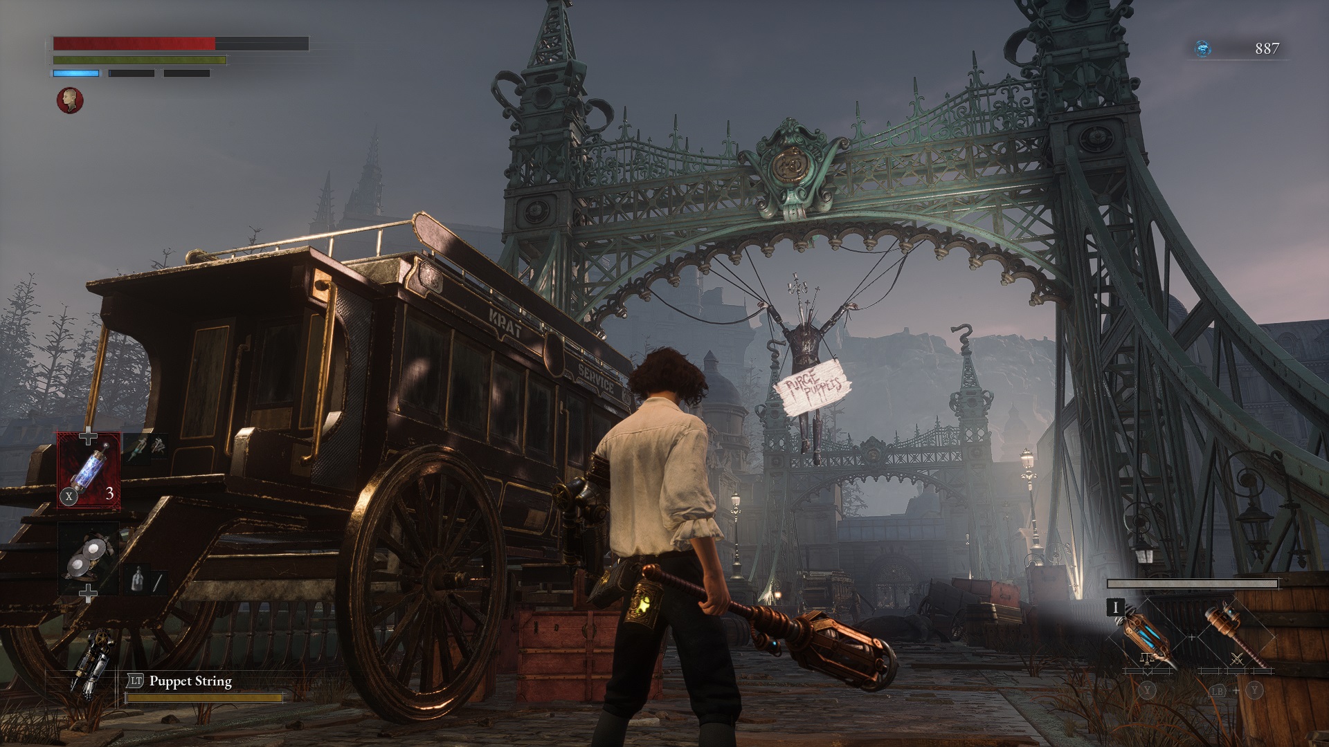 Lies of P in-game screenshot of Krat's streets