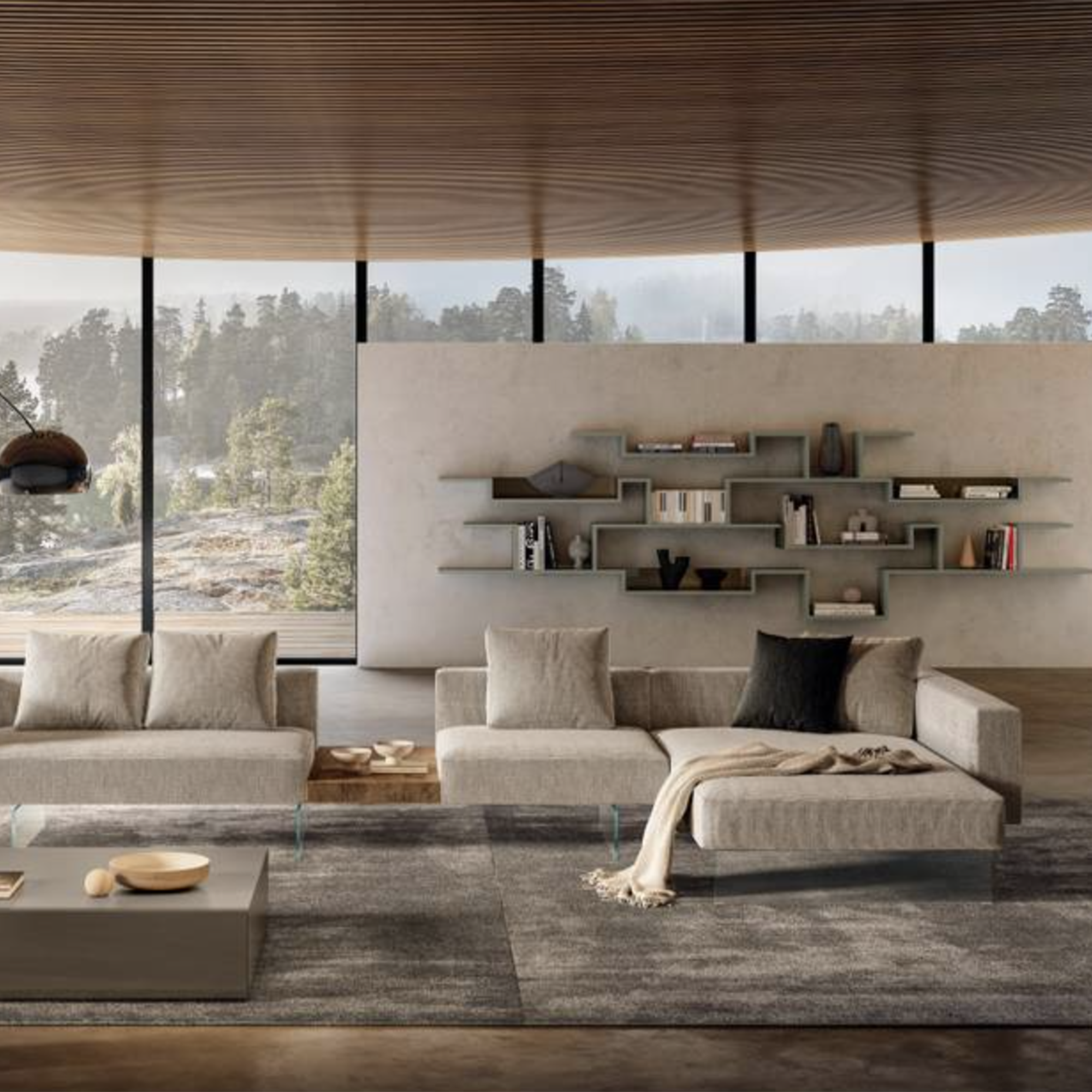 grey LAGO sofa in a minimalist living room